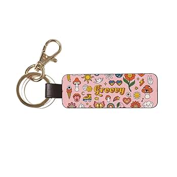 Amazon.com: Xiso Ver Retro 70s Hippie Leather Keychain